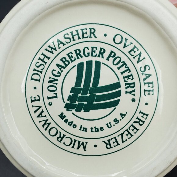 Longaberger Woven Traditions Heritage Green Butter Tub With Lid Covered Bowl - Picture 5 of 6